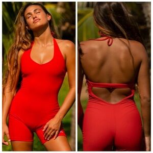 Active by Teal Kahea Halter Jumpsuit BNWT